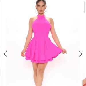 Fashion Nova Hot Pink Mini Dress Size M